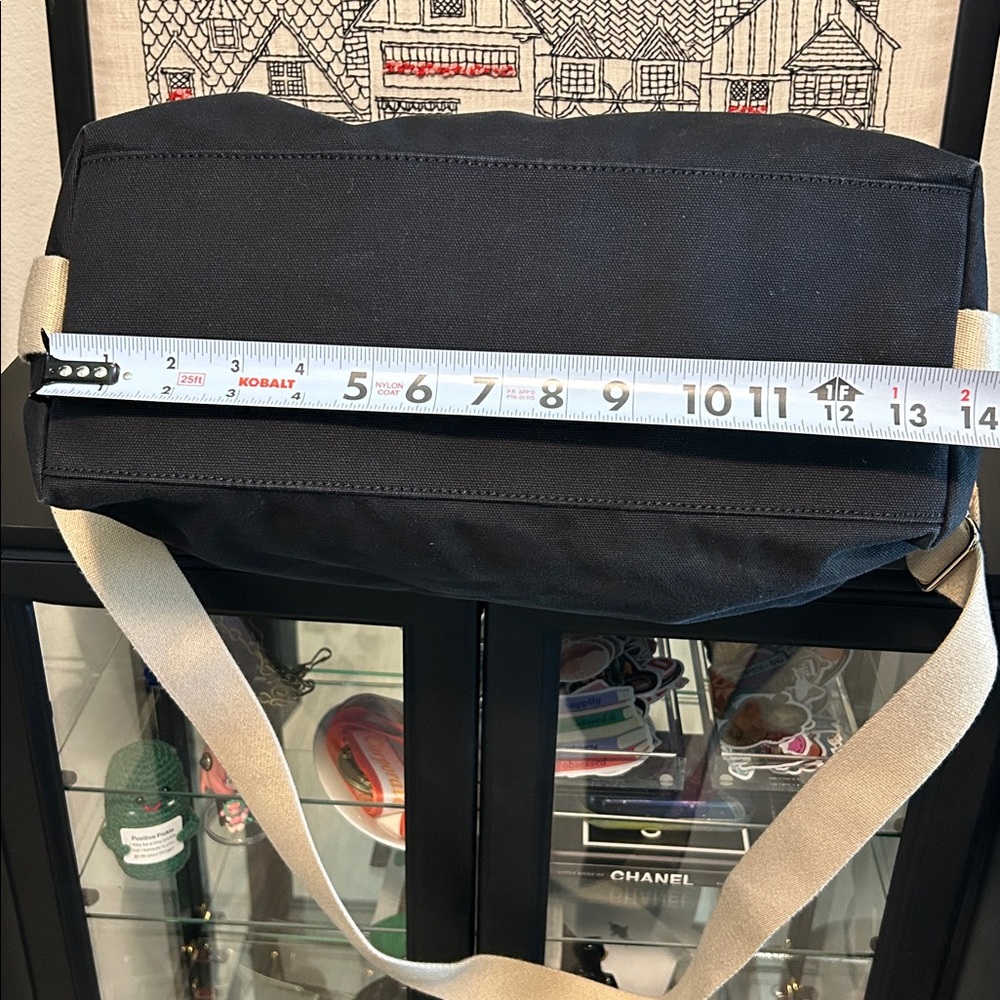 Dooney & Bourke Black Canvas Duffel with Tan Leather Trim - Picture 6 of 16
